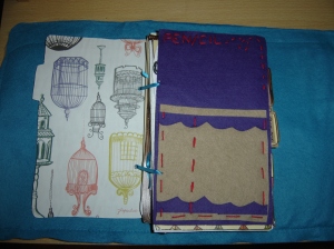 My inside page of the cover and pen/cil holder